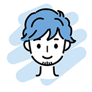 大学4年生の似顔絵イラスト